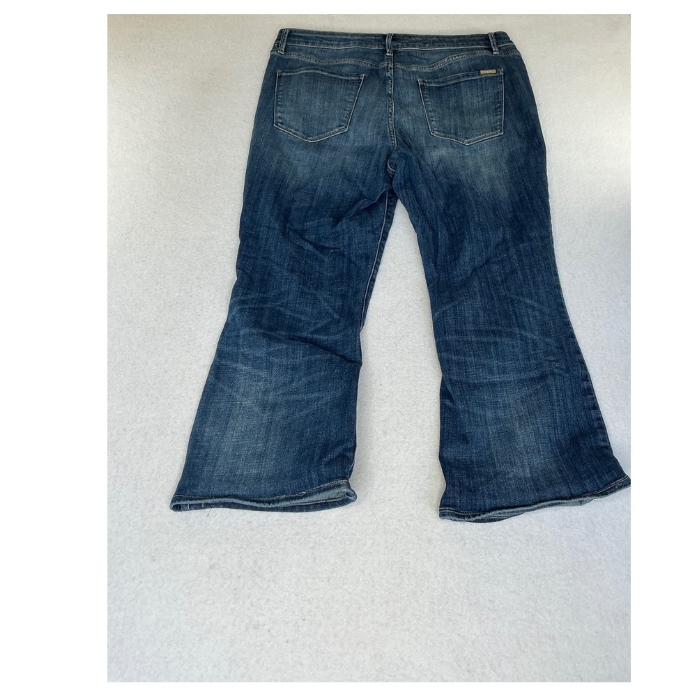 White House Black Market Slim Boot Jeans Womens 14 Blue Mid Rise Everyday Soft - Picture 3 of 9